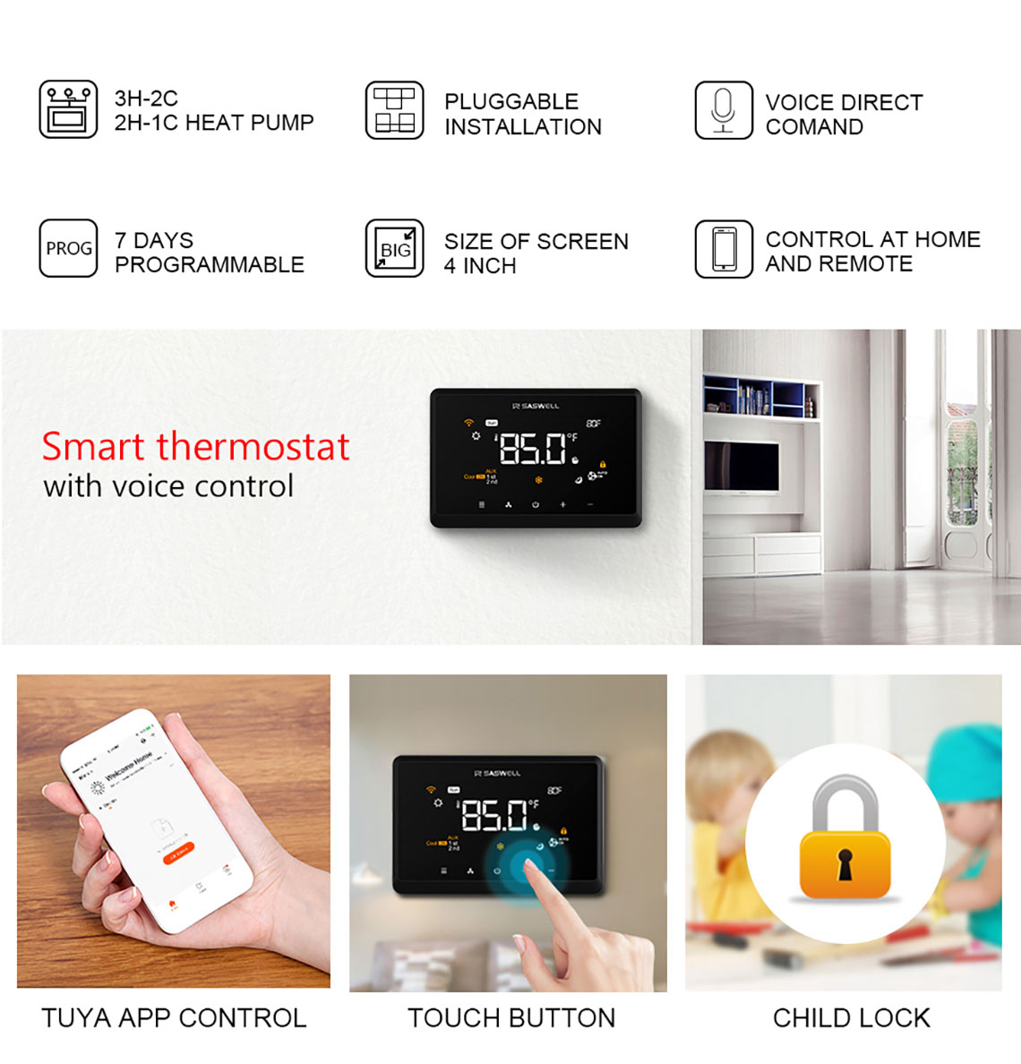 Google Home Smart-kompatibler Thermostat