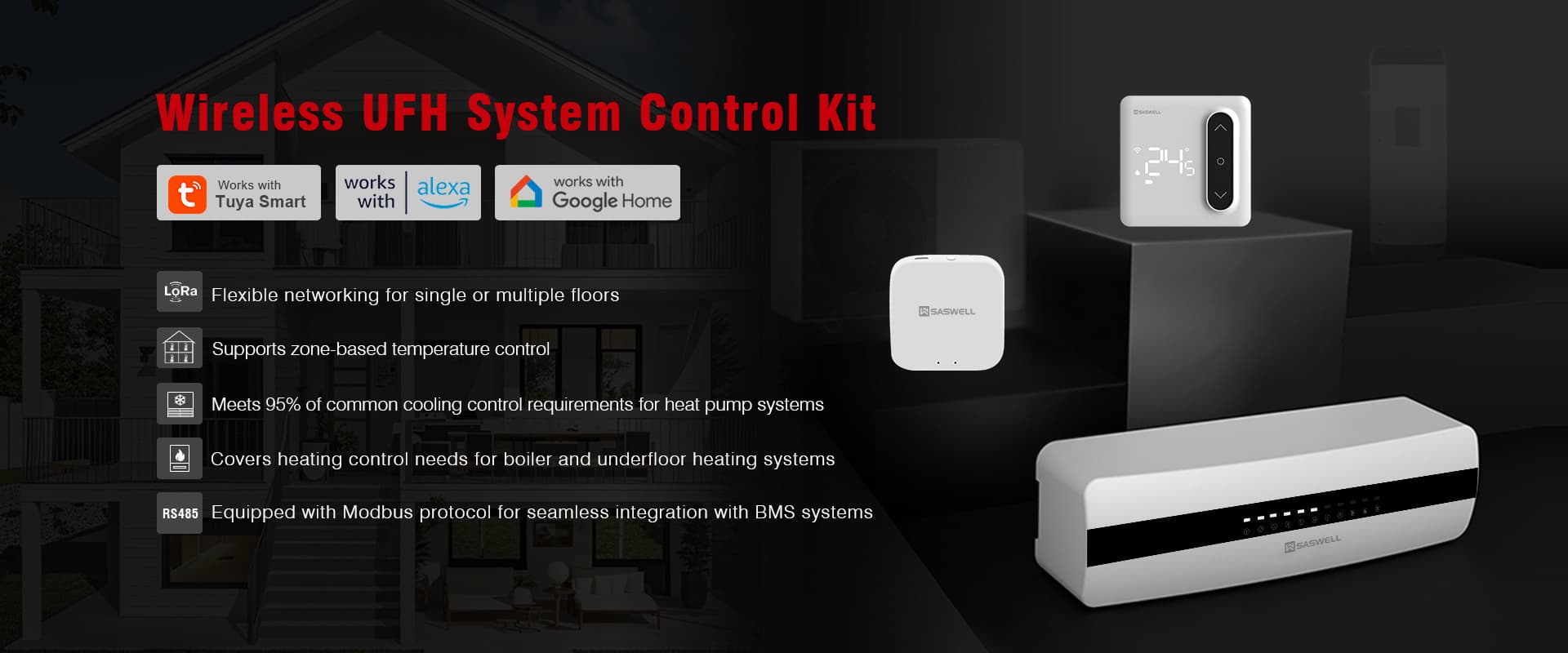 Under Floor Heating Wireless System Compatible With Both Boilers And Heat Pumps